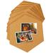 1PCS Hexagonal Square Round Cork Board Message Board Adhesive Soft Wooden Board Photo Wall Home Decoration