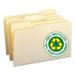 Smead 100% Recycled Manila Top Tab File Folders 1/3-Cut Tabs: Assorted Legal Size 0.75 Expansion Manila 100/Box (15339)