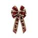 Baywell Large Christmas Buffalo Plaid Bows Burlap Bowknot Handmade Burlap Decorative for Christmas Tree Festival Holiday Party Decoration Supplies 12*7in