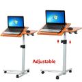 SamyoHome Adjustable Mobile Laptop Notebook Desk Bed Table Multifunctional Lifting Computer Desk Brown