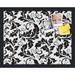 PinPix 19x15 Custom Cork Bulletin Board Floral Black Leaf Poster Board Has a Fabric Style Canvas Finish Framed in Floral Black Leaf by ArtToFrames (PinPix-180)