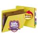 Smead 26789 Pressboard End Tab Classification Folders Letter Six-Section Yellow 10/Box