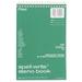 Mead Spell-Write Steno Book - 80 Sheets - Wire Bound - 6 x 9 - Green Paper - Cardboard Cover - 1 Each | Bundle of 2 Each