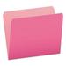 Colored File Folders Straight Tabs Letter Size Pink/Light Pink 100/Box | Bundle of 2 Boxes