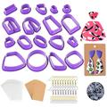 Hands DIY Polymer Clay Cutters Multi Shapes Clay Polymer Cutters with Earring Hooks and Jump Rings 118Pcs Clay Cutters Set Polymer Clay Plastic Jewelry DIY Jewelry