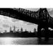USA New York State New York City Midtown skyline and Queensboro Bridge at dusk taken from Long island City Poster Print (18 x 24)