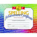 Spelling Achievement Certificate 8.5 x 11 Pack of 30 | Bundle of 10 Packs