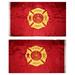 3x5 Embroidered Fire Department Fire Fighter Double Sided Nylon Flag (USA MADE)