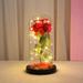 Eternal Flower In Bottle Beauty And Beast Wedding Decoration Artificial Rose with Glass Cover For Valentine s Day Gift