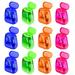 Yuehao Pen Manual Pencil Sharpeners 12Pcs Dual Holes Sharpener with Lid for Kids Handheld Hole Pencil Multicolor 18*9*5