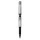 Vball Grip Liquid Ink Roller Ball Pen Stick Fine 0.7 Mm Black Ink Black/silver Barrel Dozen | Bundle of 10 Dozen