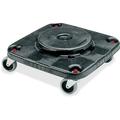 Rubbermaid Commercial Brute Square Container Dolly - 300 lb Capacity - Plastic - x 17.3 Width x 6.3 Height - Black - 1 Each