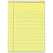 TOPS Docket Perforated Wirebound Legal Pads - Letter 70 Sheets - Wire Bound - 0.34 Ruled - 16 lb Basis Weight - 8 1/2 x 11 - 11 x 8.5 - Canary Paper - Perforated Hard Cover Spiral Lock Stiff-b