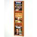 Wooden Mallet 3 Pocket Magazine wall Display in Medium Oak