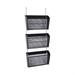 Mesh Three-Pack Wall Files 3 Sections Letter Size 14.13 x 3.38 x 8.5 Black | Bundle of 2 Sets