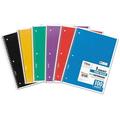 Spiral Notebook 3-Hole Punched 1 Subject Wide/legal Rule Randomly Assorted Covers 10.5 X 7.5 100 Sheets | Bundle of 10 Each