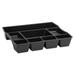 Regeneration Deep Drawer Organizer Eight Compartments 14.88 X 11.88 X 2.5 Plastic Black | Bundle of 10 Each