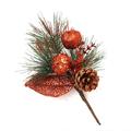 CreativeArrowy Artificial Flowers Simulation Plants Gold/ Silver/ Red Berry Cuttings Golden Home Living Room Decor Pine Cone Ornament 1pcs 9.84in