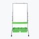 Offex Rolling School Classroom Double Sided Magnetic Whiteboard Chart Stand with 2 Storage Bins - Green