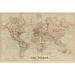 24 x36 Gallery Poster map of the world 1875