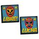 Gango Home Decor Contemporary Lucha & Libre! by Lauren Rader (Ready to Hang); Two 12x12in Hand-Stretched Canvases