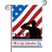 American Flag Veterans Day Soldier Military Garden Yard Flag 12 x 18 Double Sided America Flag Eagle USA Memorial Day 4Th July Independence Day Decorative Garden Flag Banner