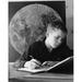 Teenage boy writing in a spiral notebook Poster Print (24 x 36)