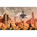 Artist s concept of what life on Mars may have looked like in the past or may look like in the future Poster Print (18 x 11)