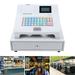 Mkyiongou Electronic Cash Register for Small Businesses with Drawer 48 Keys Flat Keyboard and Thermal Printer 8 Digital LED Commercial Cash Register