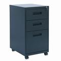 Alera ALEPABBFBL 14.96 in. x 19.29 in. x 27.75 in. 3-Drawers Box/Box/File Legal/Letter Left/Right File Pedestal - Black