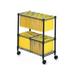 Safco 2-Tier Rolling File Cart Black Steel