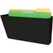 Deflecto Sustainable DocuPocket Letter Black-1 Pocket 50% Recycled Content 1 Pocket(s) - 7 Height x 13 Width x 4 Depth - Recycled - Black - Plastic - 1Each