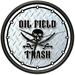 OIL FIELD TRASH Wall Clock black gold worker pump rig roughneck gag gift