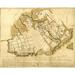 British Defenses at Charlestown 1780 by Vintage Maps (24 x 18)