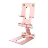 Tablet Stand Adjustable Desktop Pad Phone Stand Kindle Compatible with iPad Kindle Nexus Tab E-Reader Retractable Multifunction Metal Notebook Bracket Pink