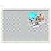 PinPix ArtToFrames 22x22 Custom Cork Bulletin Board Chic Polka Dot Blue Poster Board Has a Fabric Style Canvas Finish Framed in Satin White Frame (PinPix-1501)