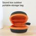 Grofry Multifunction Zipper Anti-scratch EVA Wireless Bluetooth Speaker Carrying Box Protective Case for JBL Clip 4 3 Orange