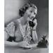 Woman On The Telephone Poster Print By Mary Evans Picture Librarypeter & Dawn Cope Collection (24 X 36)