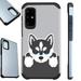 WORLD ACC Fusion Phone Case Compatible with Samsung Galaxy Note 20 Ultra Hybrid Cover (Cute Dog Siberian Husky)