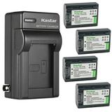 Kastar 4-Pack Battery and AC Wall Charger Replacement for Sony FDR-AX43 FDR-AX53 FDR-AXP55 HDR-CX110 HDR-CX115 HDR-CX116 HDR-CX130 HDR-CX150 HDR-CX155 HDR-CX160 HDR-CX180 HDR-CX190