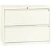 Kingfisher Lane 36 2-Drawer Modern Metal Lateral File Cabinet in Off White