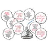 324 Elephants Pink Girl Baby Shower Favors Stickers For Baby Shower Or Baby Sprinkle Party Decorations Baby Shower Blue Favors Baby Shower Labels Its a Girl Kisses. Candy not included