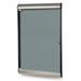 Ghent s Vinyl 42 x 28 1 Door Bulletin Board with Satin Frame in Stone