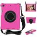 iPad 8th Generation Case 10.2 iPad 10.2 7th Gen Case iPad Air 3 Case 10.5 Allytech Shockproof Silicone EVA Rubber Kickstand Shoulder Strap Kids Friendly Case Cover for iPad 10.2 Rose