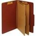 Pendaflex Legal Recycled Classification Folder - 8 1/2 x 14 - 1 Fastener Capacity for Folder - 2 Divider(s) - Pressboard - Red - 60% Recycled - 1 E | Bundle of 2 Each