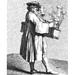 Paris: Street Vendor C1740. /Na Man Selling Miniature Windmills On The Streets Of Paris France. Engraving 1875 After An Etching By Edm_ Bouchardon C1740. Poster Print by Granger Collection