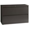 UrbanPro 2-Drawer Modern Metal Lateral File Cabinet in Charcoal