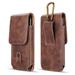 Belt Holster Case for Sony Xperia 1 IV - Vertical PU Leather Magnetic Closure Phone Carrying Pouch - Brown