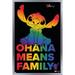 Disney Lilo and Stitch - Ohana Pride Wall Poster 22.375 x 34 Framed