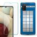 Slim-Fit TPU Fashion Phone Case for Samsung Galaxy A03s with Tempered Glass Screen Protector by OneToughShield Â® - Phone Booth Blue